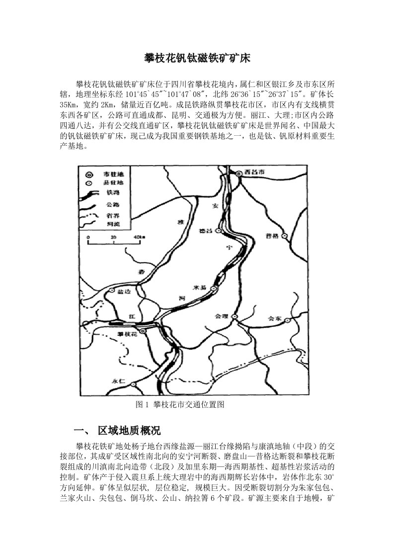 攀枝花铁矿报告