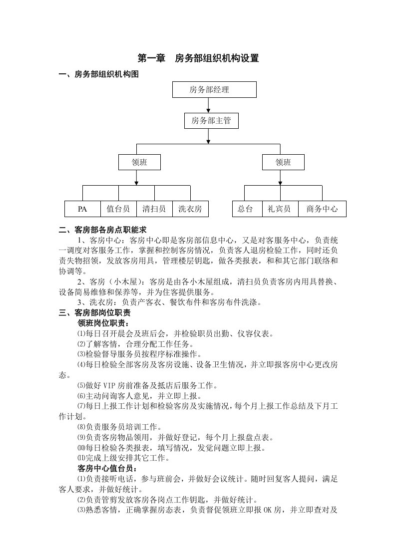 2021年客房部工作综合流程培训教材