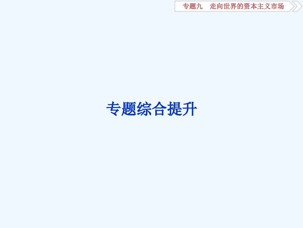 高考历史（人民）新探究大一轮课件（含新题）：专题九　走向世界的资本主义市场