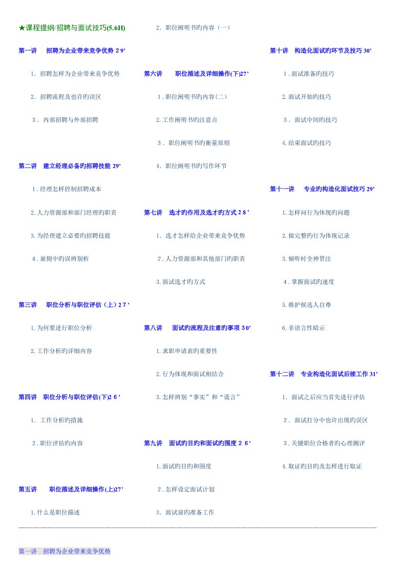 2023年招聘与面试技巧