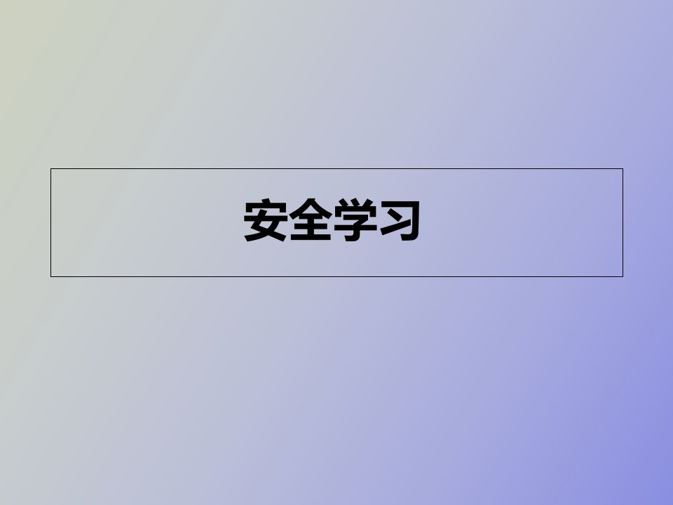 安全分析会学习材料