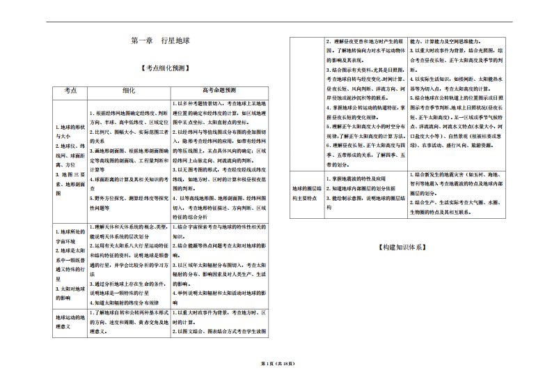 地理：一轮复习精品学案