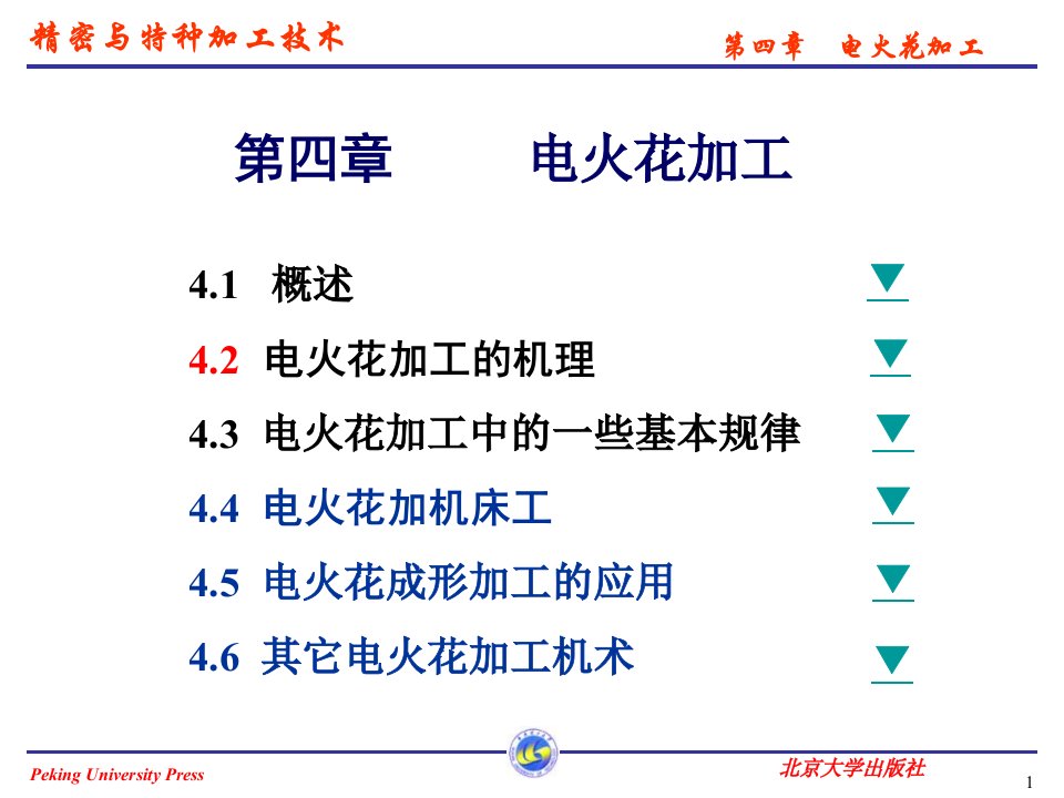 精密与特种加工技术第四章电火花加工