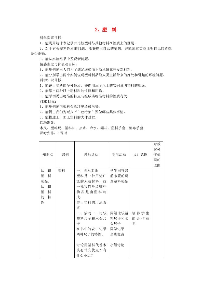 三年级科学下册