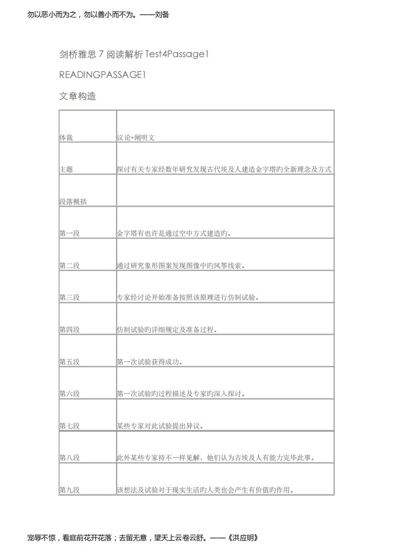 2023年剑桥雅思7真题及解析TEST1阅读