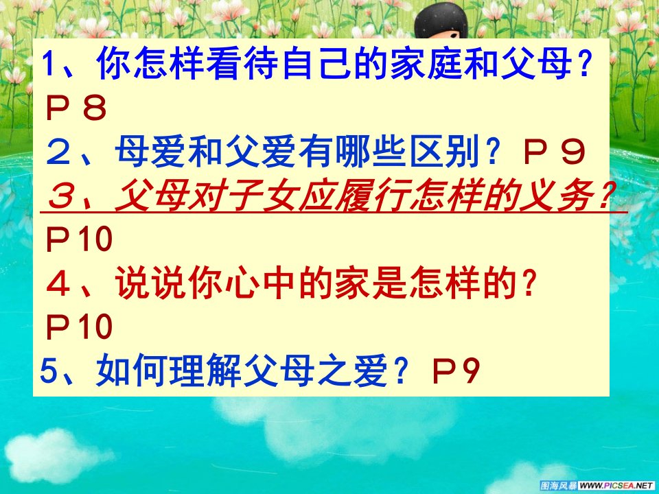 人教版八年级思想品德上第一单元复习要点课件