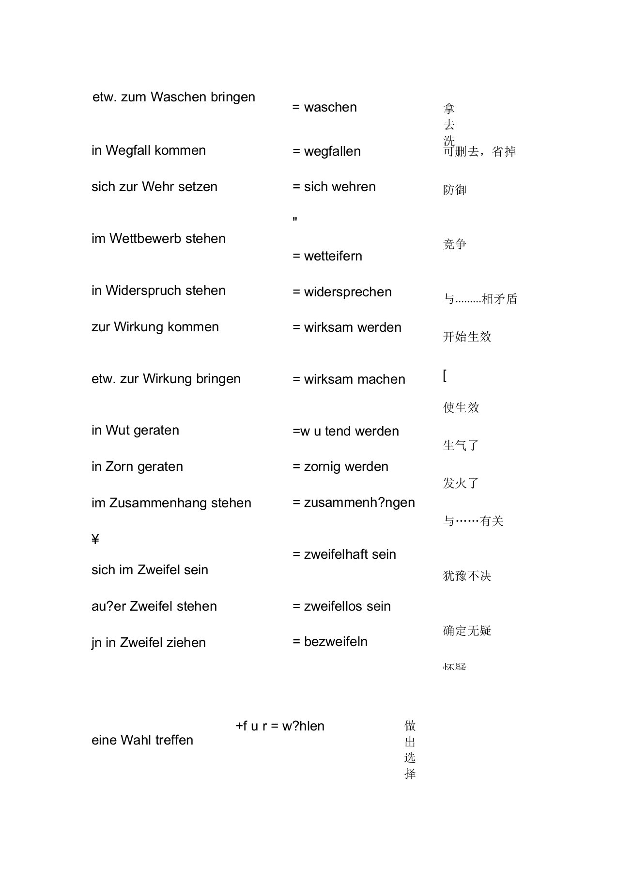 德语专八考试词汇总结