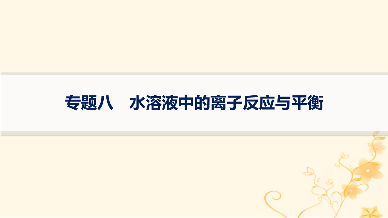 适用于新高考新教材2024版高考化学二轮复习专题突破练8水溶液中的离子反应与平衡课件