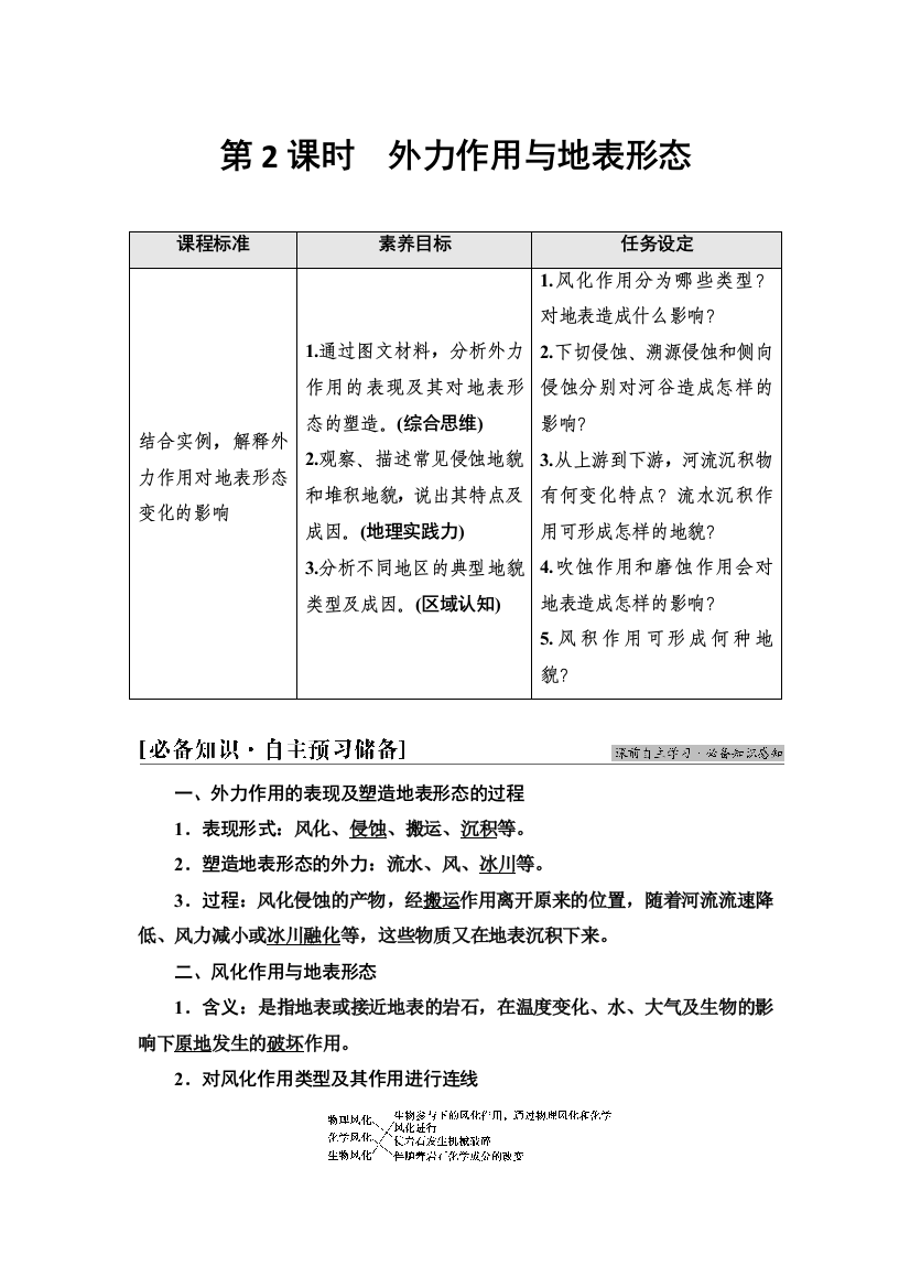 2021-2022同步新教材湘教版地理选择性必修1学案：第2章