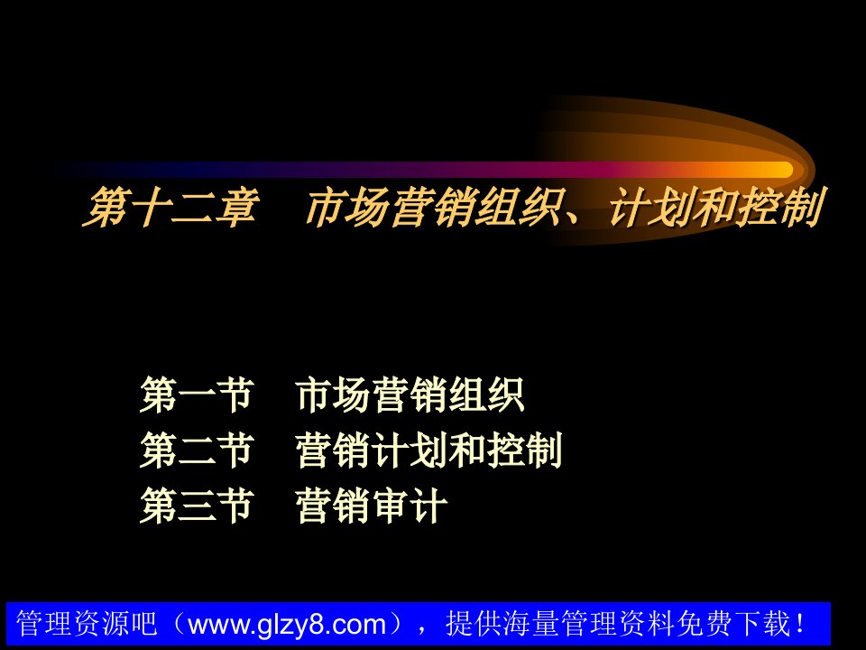 第十二章计划、组织、控制