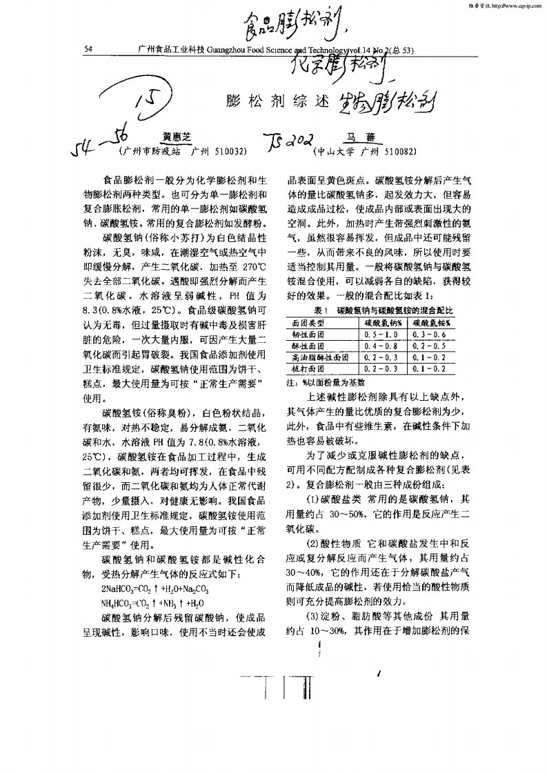 膨松剂综述.pdf