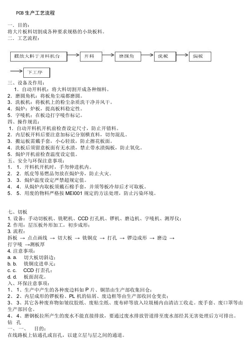 比较全的PCB生产工艺流程介绍