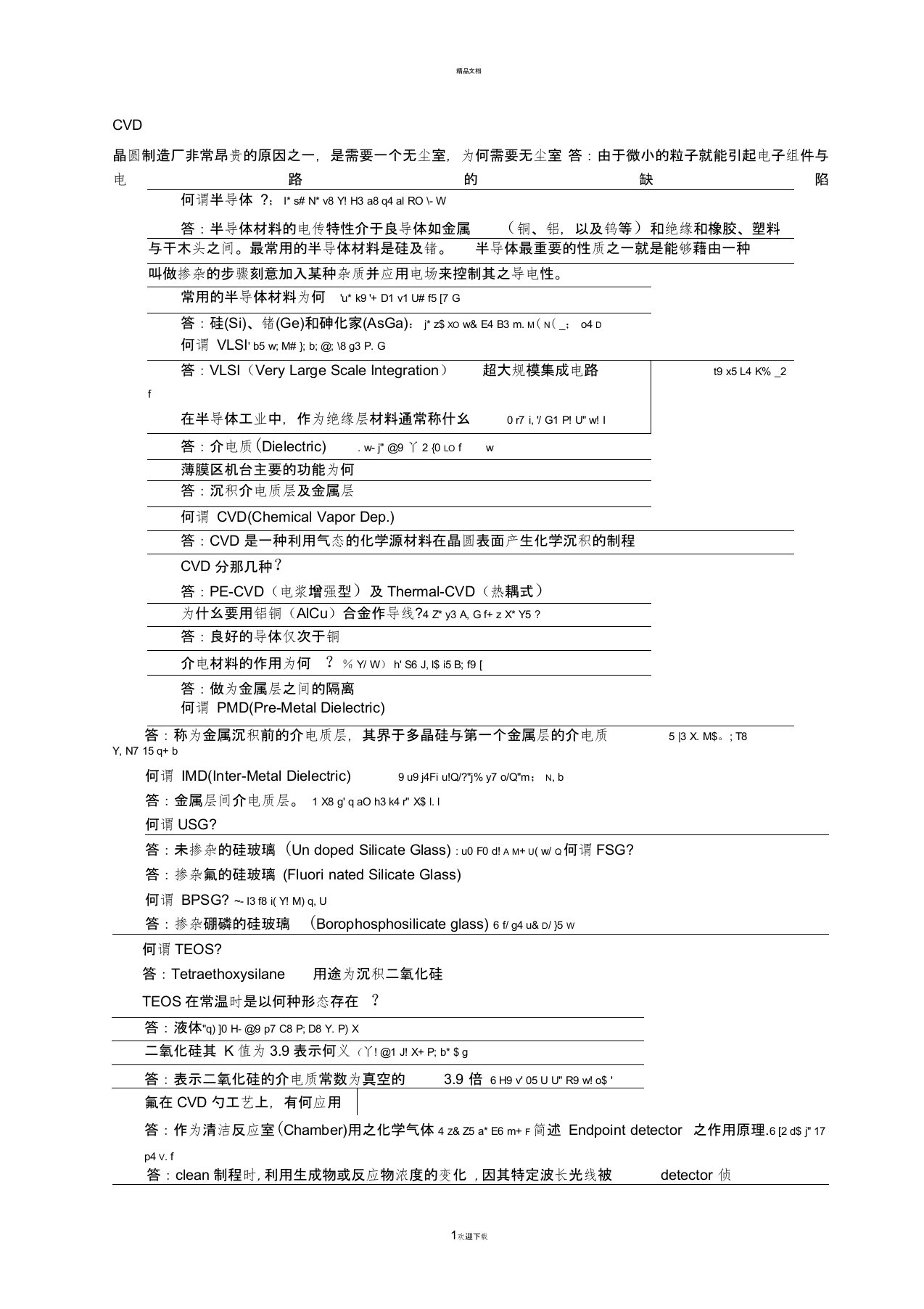 半导体FAB里基本的常识简介