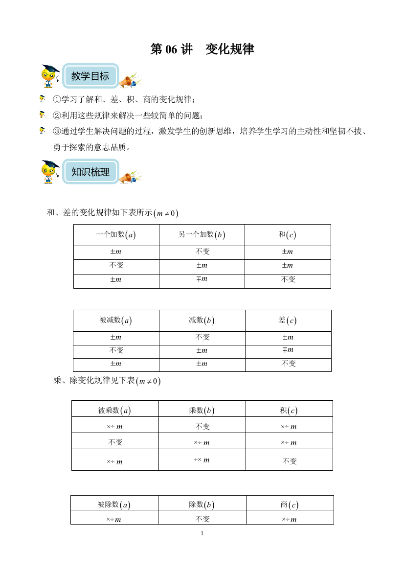 第06讲-变化规律教师版