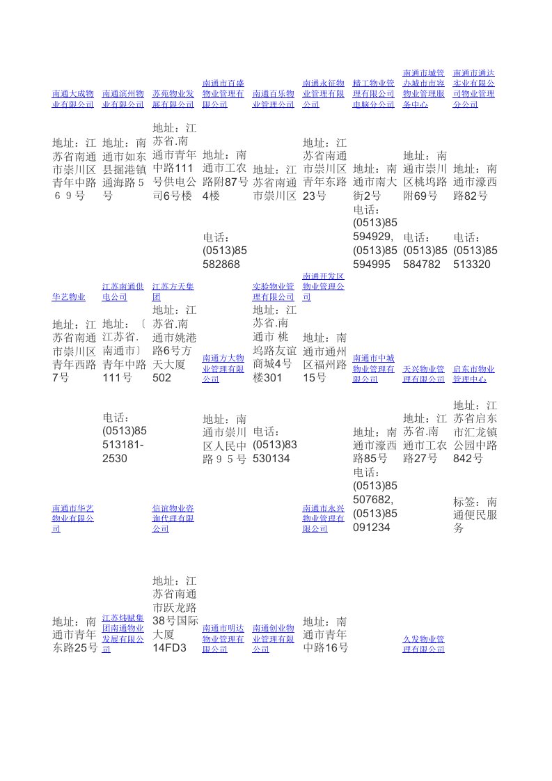 物业管理-南通物业全集