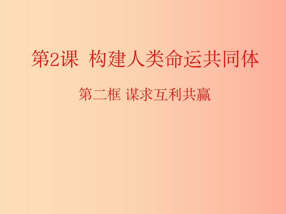 九年级道德与法治下册