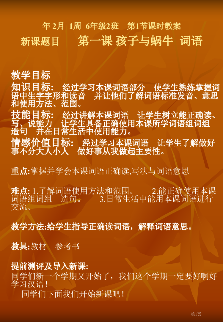 小学六年级双语班汉语教案省公开课一等奖全国示范课微课金奖PPT课件