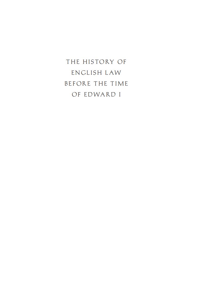 爱德华一世之前的英国法律历史（梅特兰）.pdf