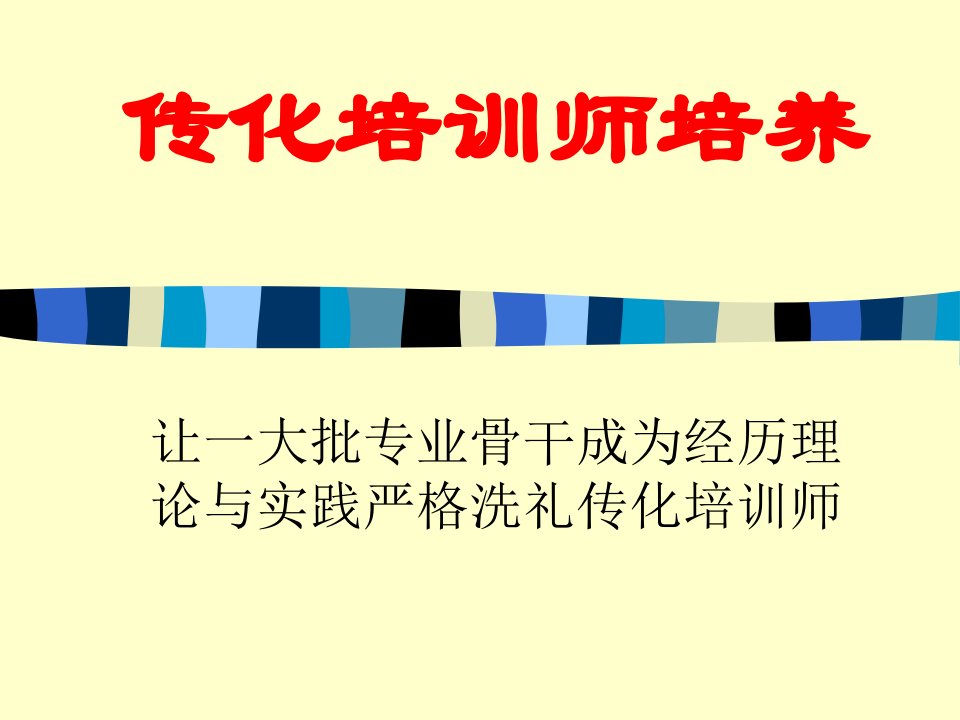 日化行业传化培训师专业培练教程