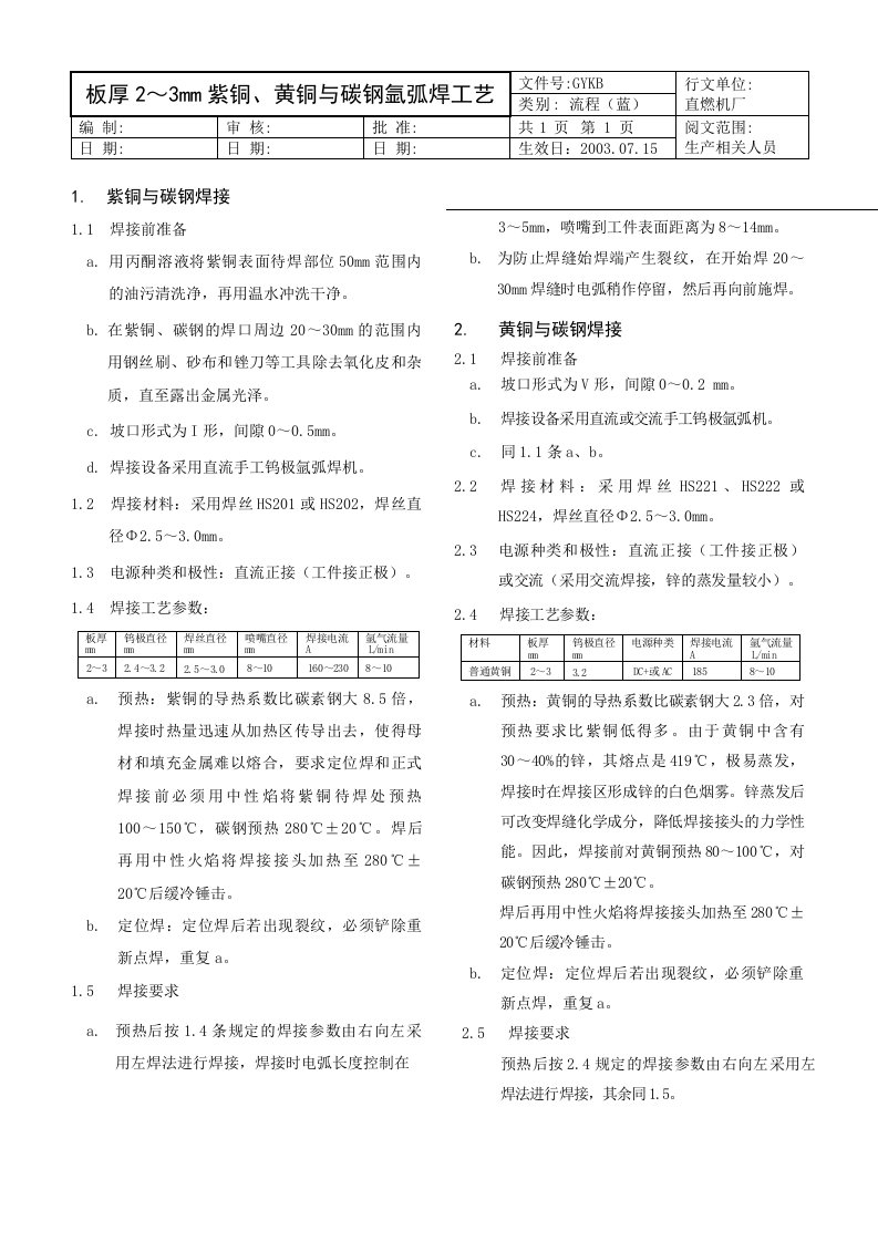 铜铁-氩弧焊工艺