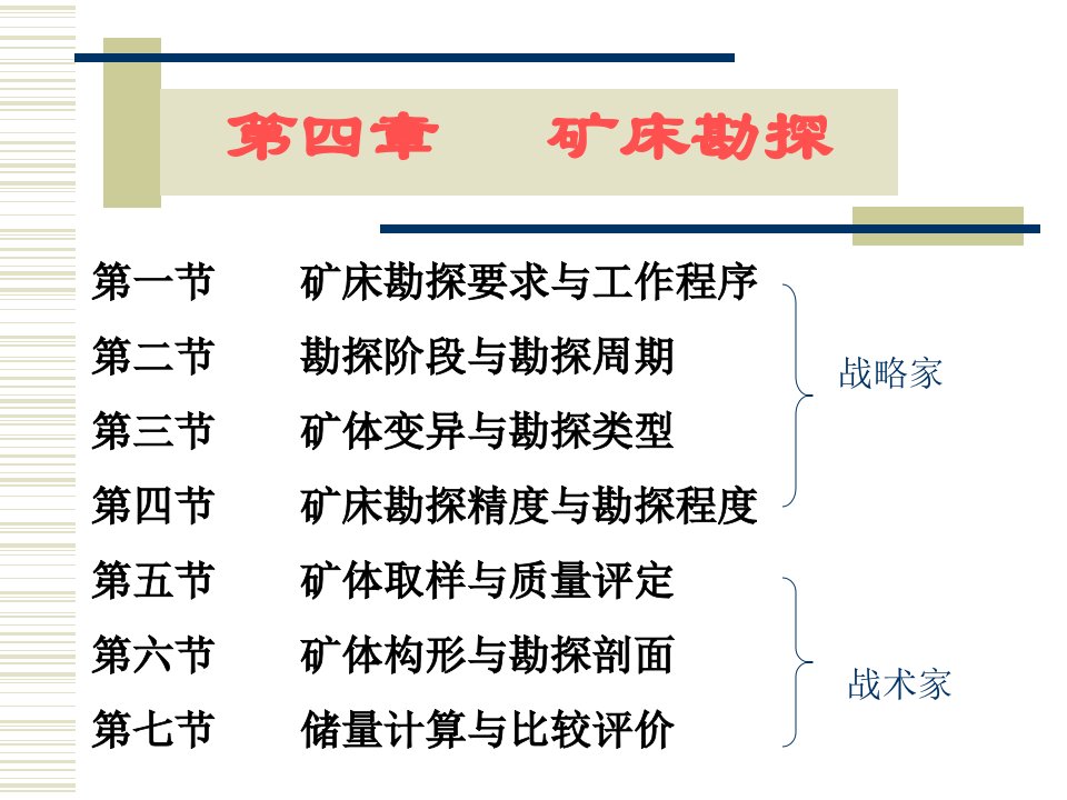 【采矿课件】第四章矿床勘探（一）