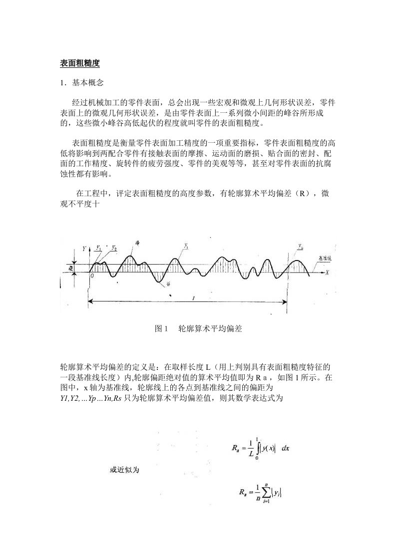 表面粗糙度简介