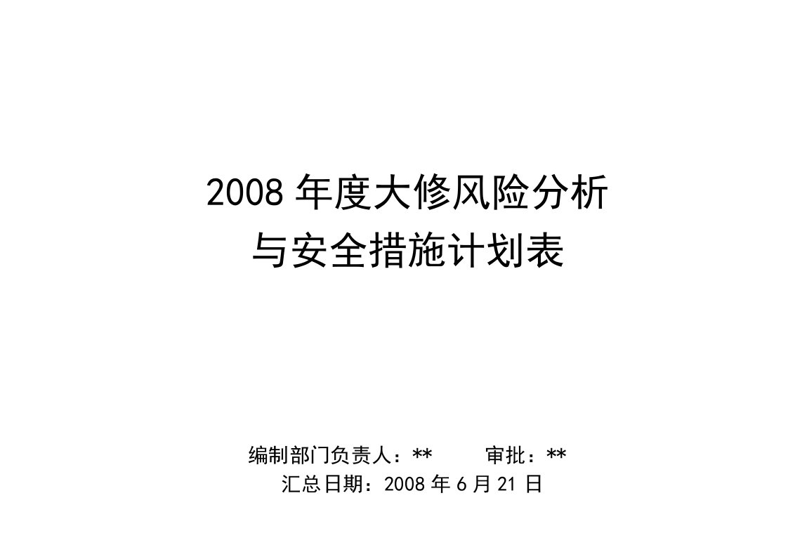 检维修风险分析