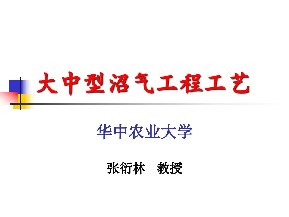 精选张老师大中型沼气工程工艺