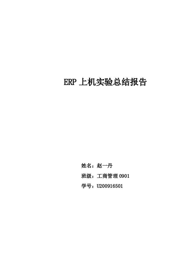 ERP上机实验总结报告，学习ERP的一些基础知识与经验