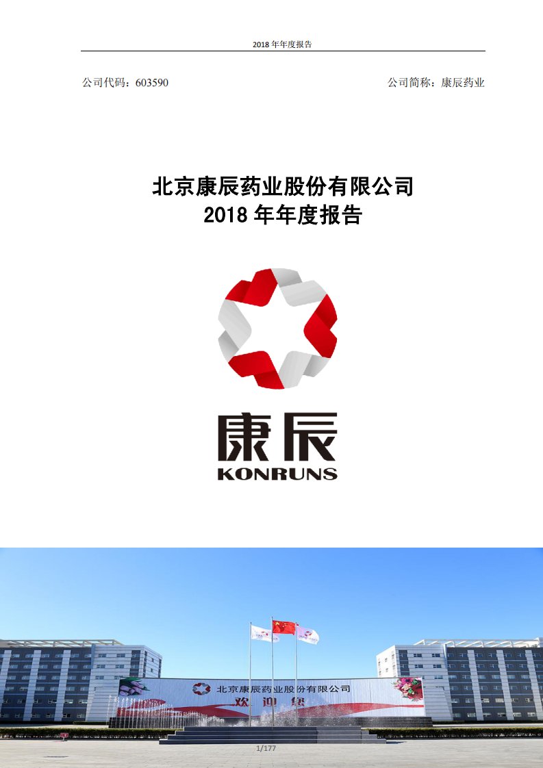 上交所-康辰药业2018年年度报告-20190327