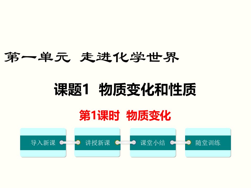 人教版九年级化学上册ppt课件-第一单元-课题1-第1课时-物质的变化