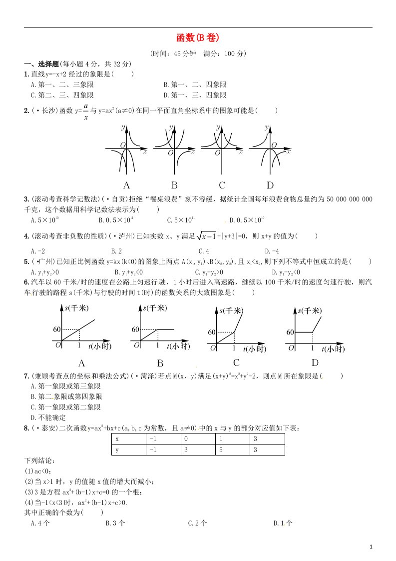 中考数学