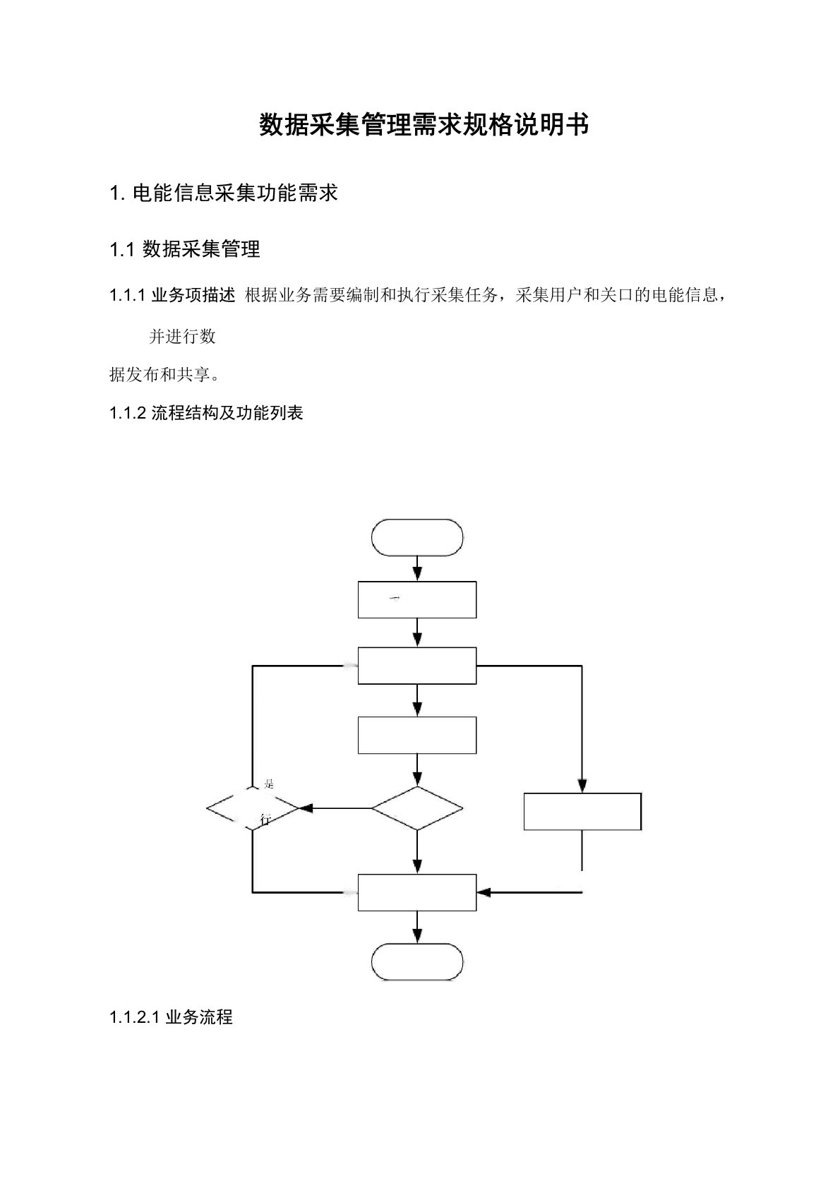 数据采集功能需求规格说明书