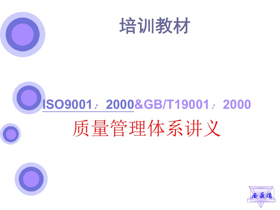 ISO质量管理体系讲义