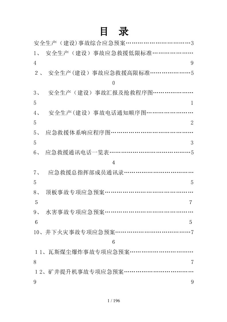 煤矿应急预案(完整版)