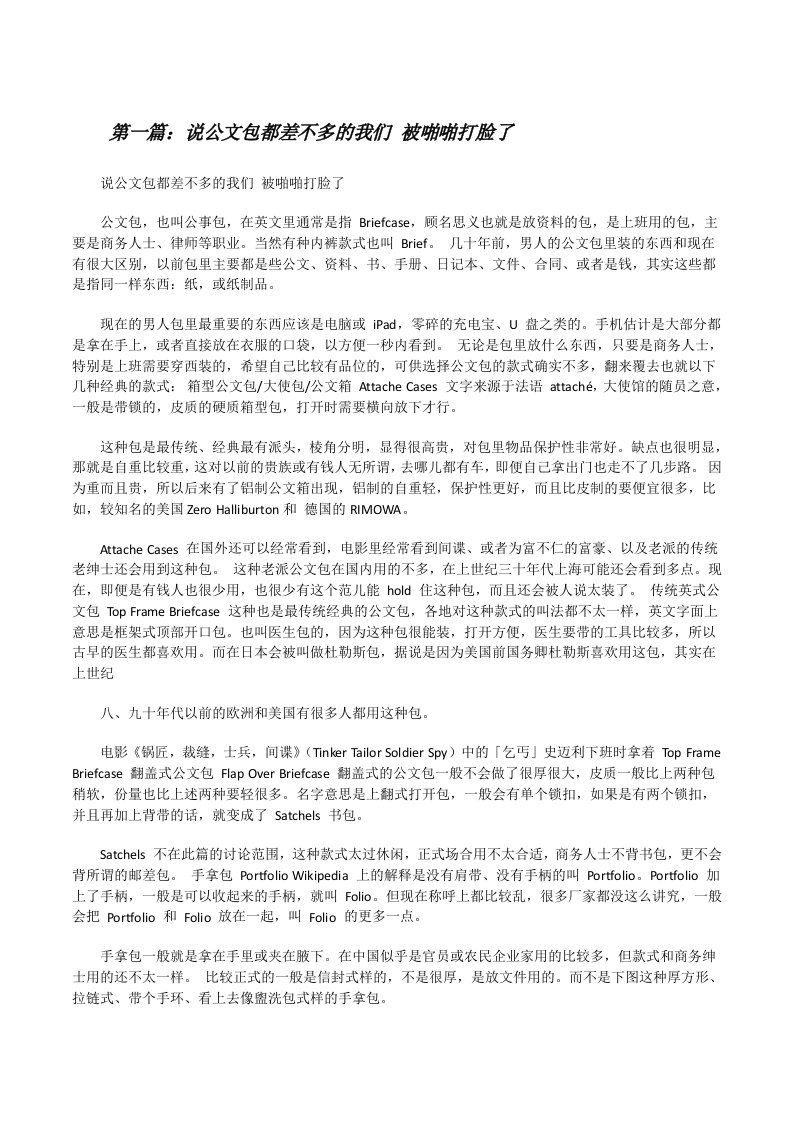 说公文包都差不多的我们被啪啪打脸了[修改版]