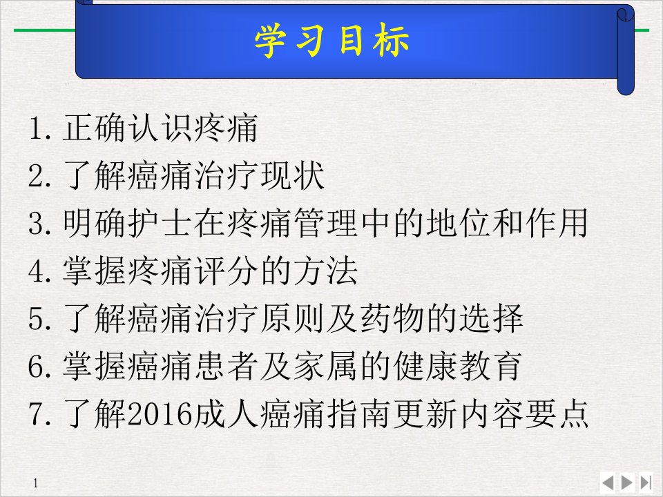 癌痛护理管理标准ppt课件