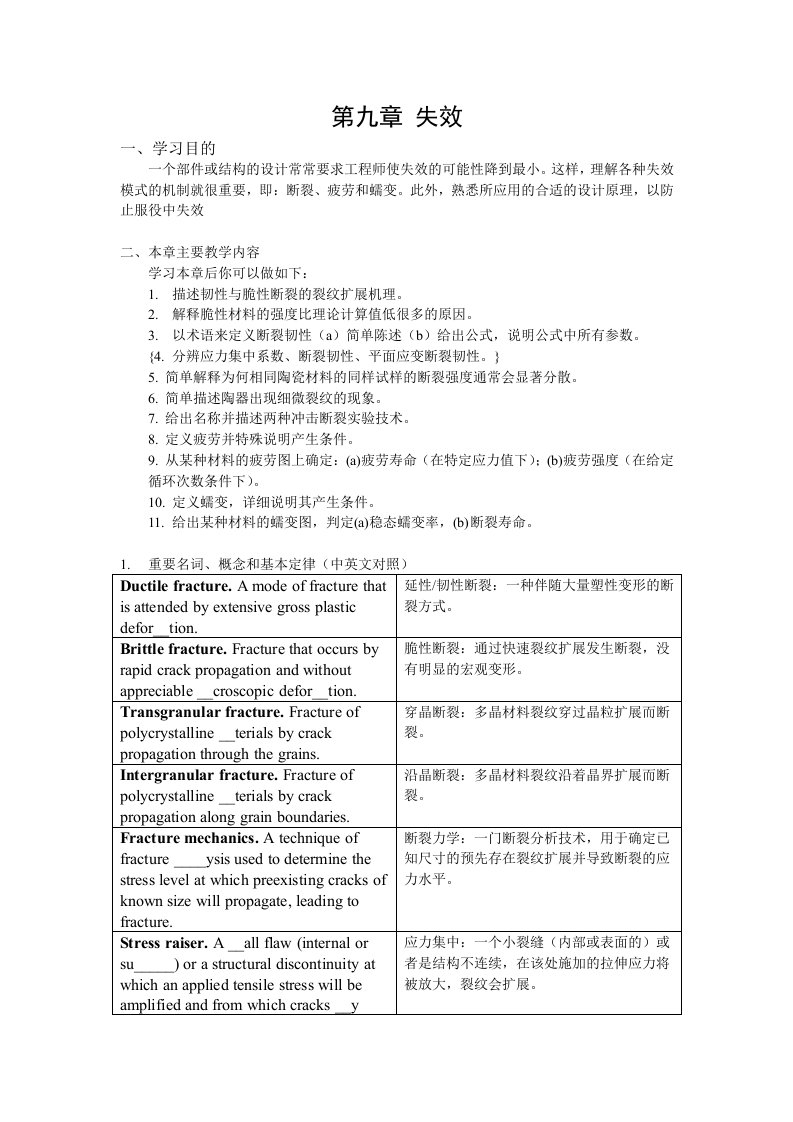 材料科学基础第九章