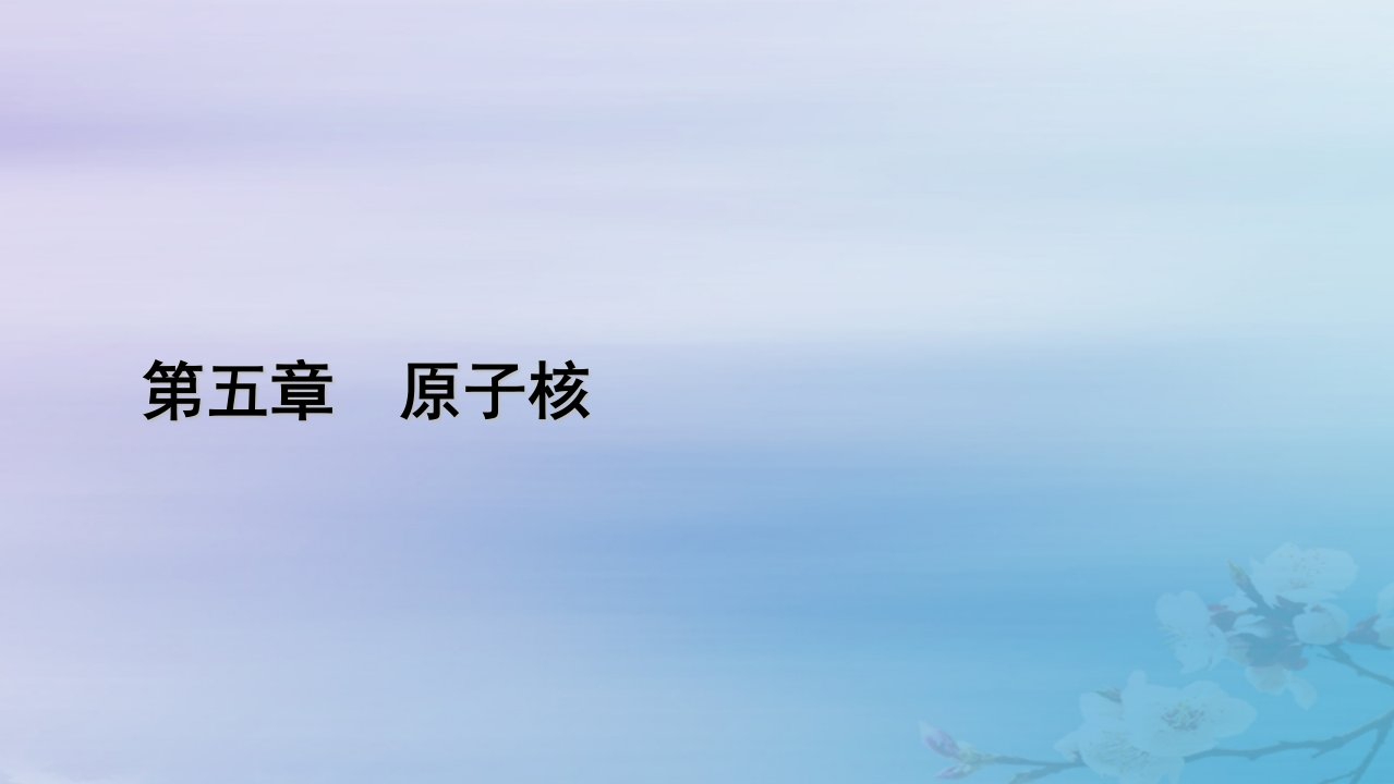 新教材适用2023_2024学年高中物理第5章原子核1原子核的组成课件新人教版选择性必修第三册