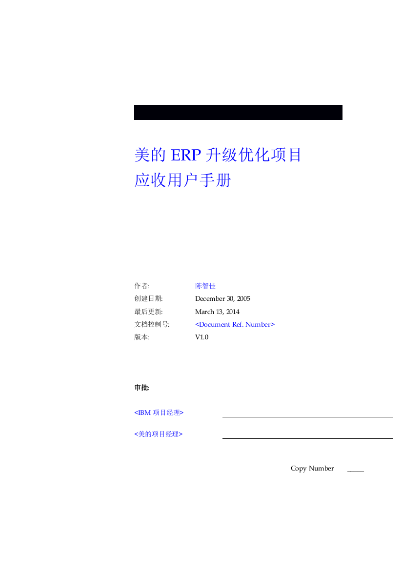 IBMERP实施-应收模块业务方案和用户操作手册手册(超详