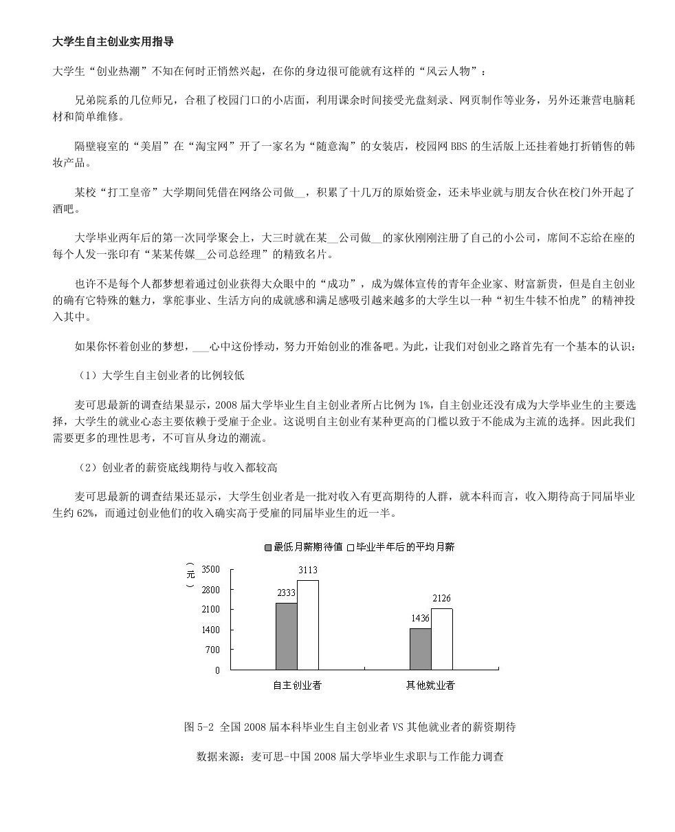 大学生创业指导手册