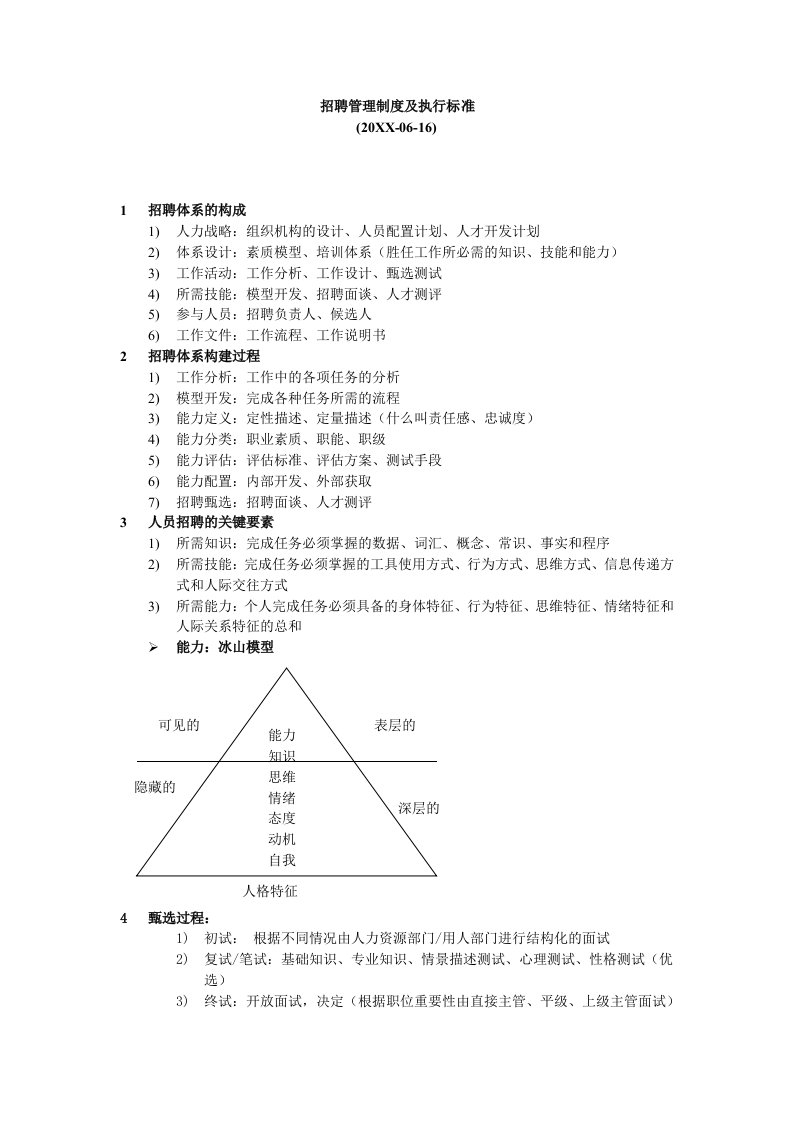 管理制度-员工招聘管理制度大全