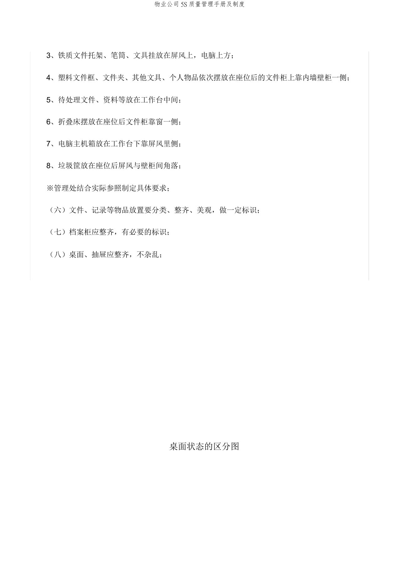 物业公司5S质量管理手册及制度