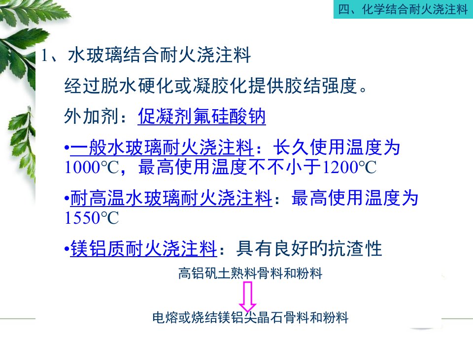 四化学结合耐火浇注料公开课获奖课件省赛课一等奖课件