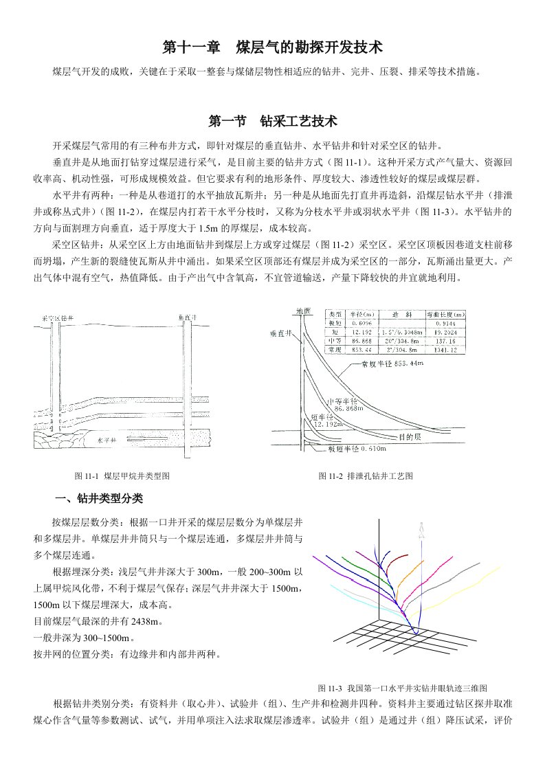 煤层气开发的工艺技术