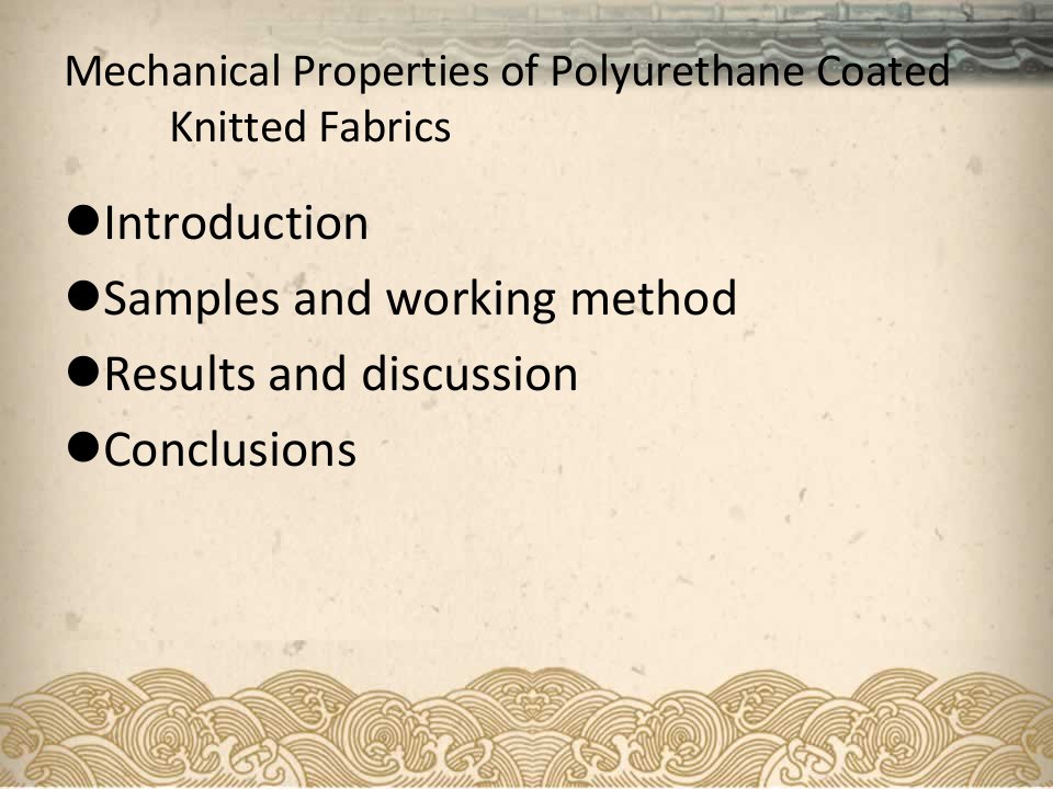 CoatedKnittedFabrics上涂层针织物的力学性能