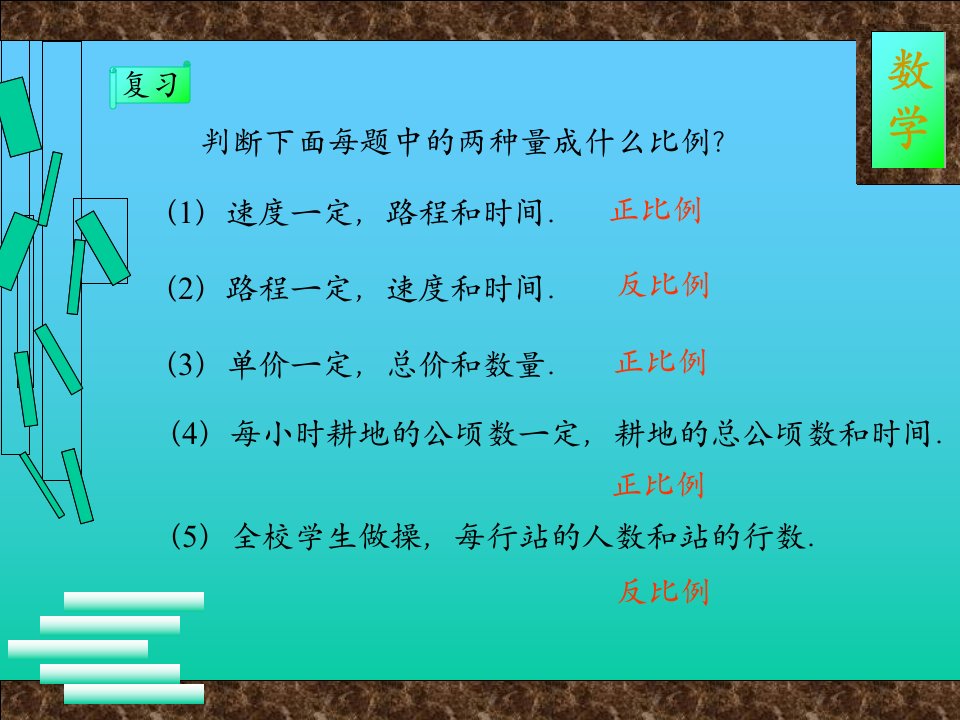 人教新课标版小学六下3.3正反比例应用题ppt课件