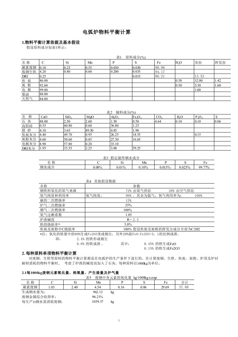 炼钢能量计算公式