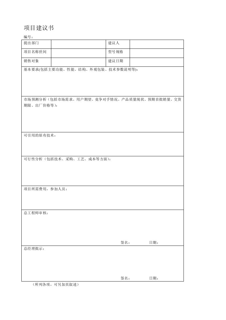 ISO9001设计开发全套表格