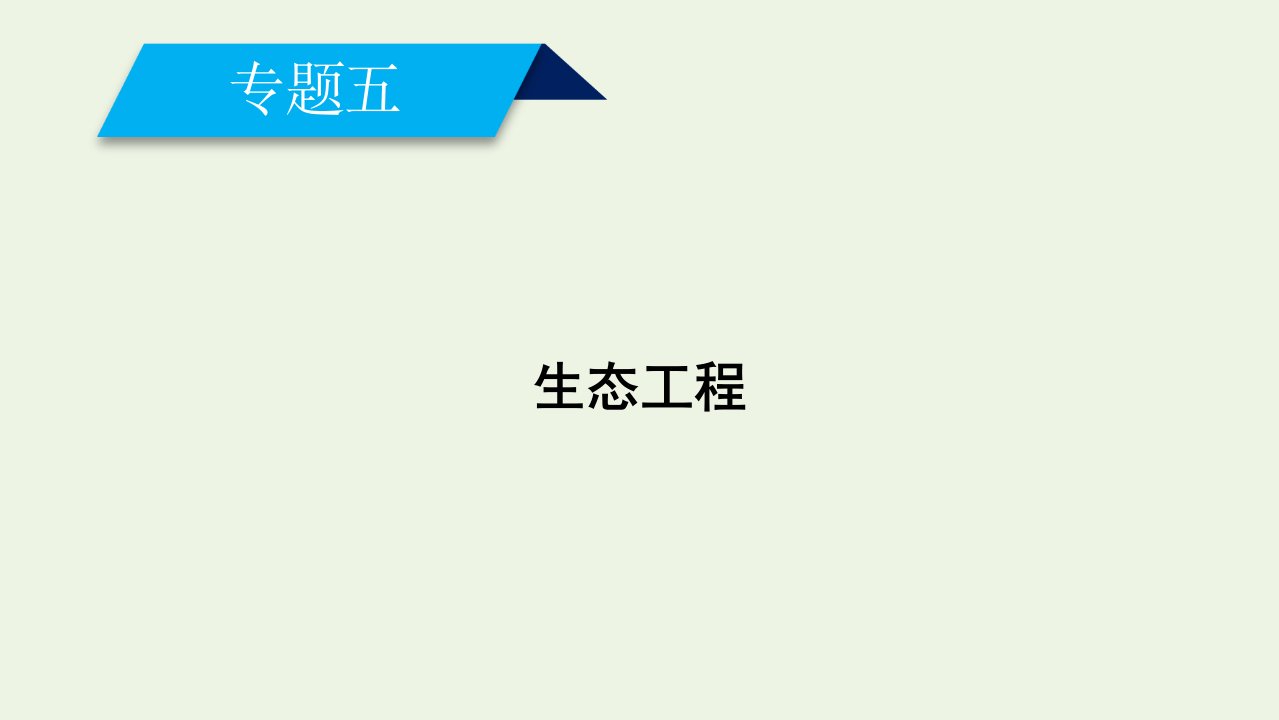 高中生物专题五生态工程第一节生态工程的基本原理课件新人教版选修3